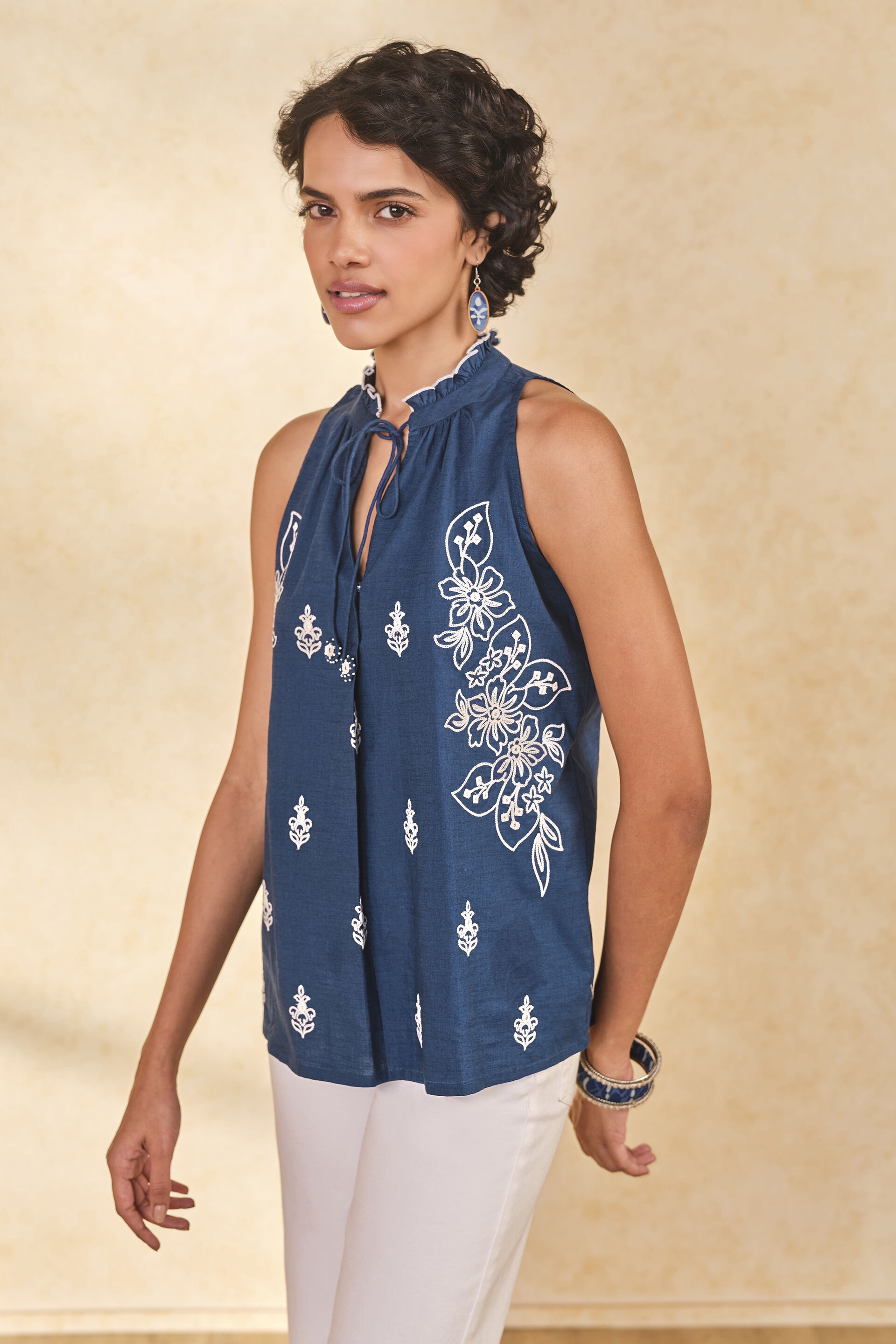 Neela Noor Top, Navy Blue, image 3